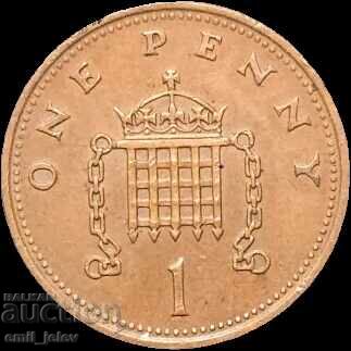 1 пени-Обединено Кралство(United Kingdom 1 penny)1987 год. с цена € 0.20 | 0.39 лв.