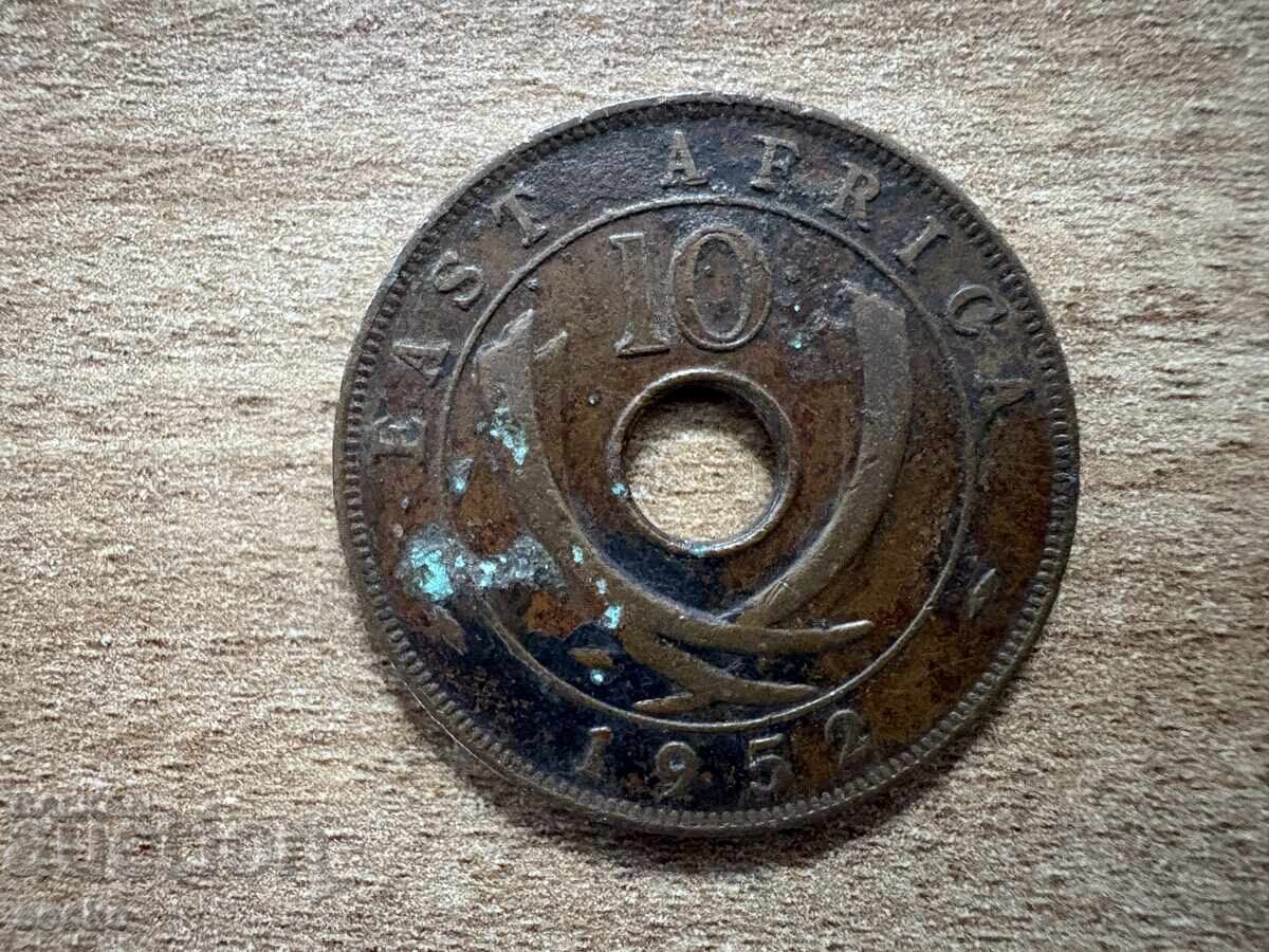 Βρετανική Ανατολική Αφρική - 10 σεντ (1952) με τιμή € 0.90 | 1.76 BGN Βρετανική Ανατολική Αφρική - 10 σεντ (1952) με τιμή € 0.90 | 1.76 BGN