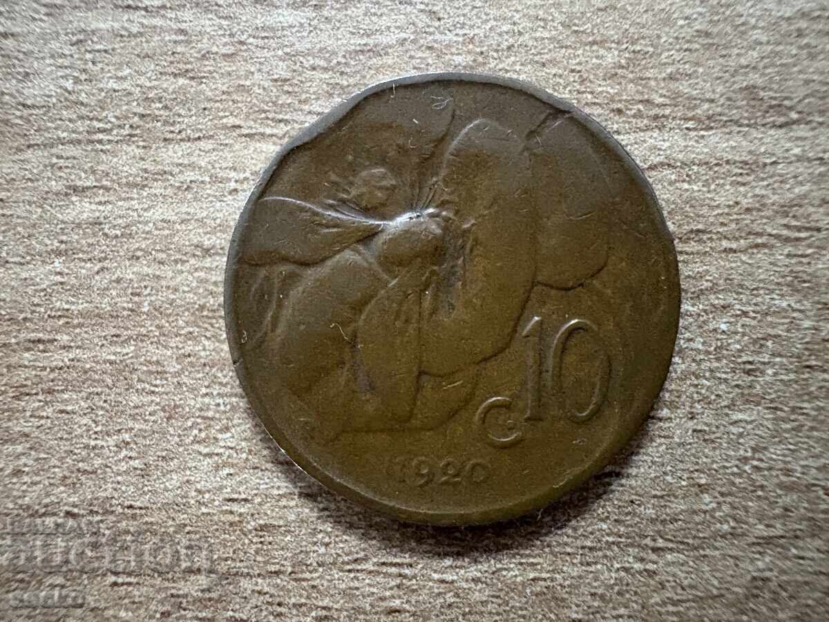 Италия - 10 чентезими (1920)