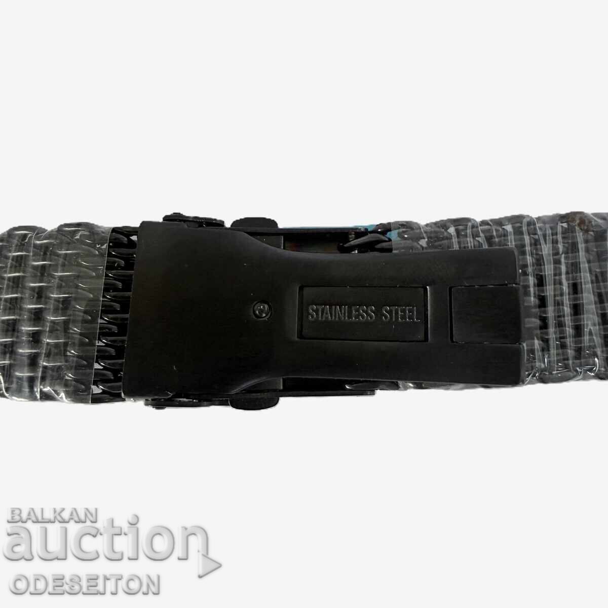 Μαύρο Ατσάλινο Μεταλλικό Βραχιόλι - Διάφορα Μεγέθη - 7