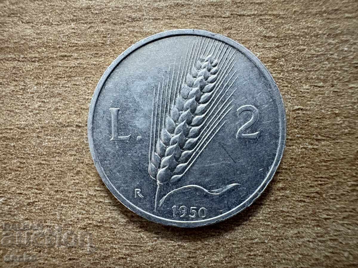 Ιταλία - 2 λίρες (1950) Ιταλία - 2 λίρες (1950)
