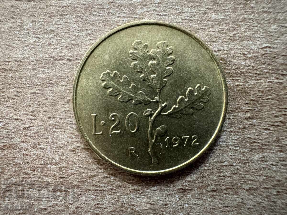 Italy - 20 Lire (1972)