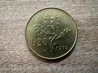 Italia - 20 lire (1972)