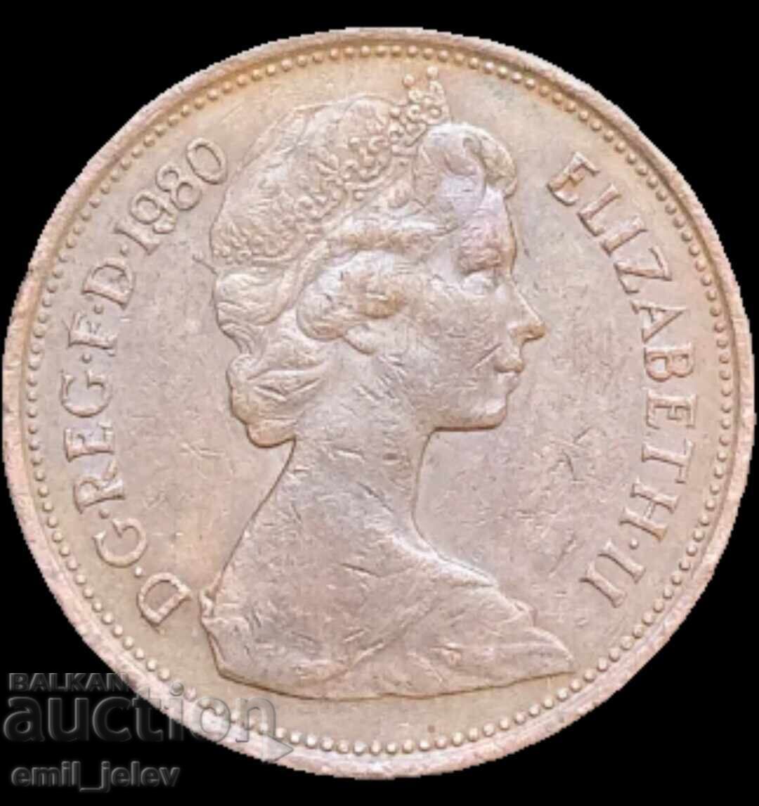 Аукцион 2 пенса-Обединено Кралство(United Kingdom 2 pence)1980 год. Аукцион 2 пенса-Обединено Кралство(United Kingdom 2 pence)1980 год.