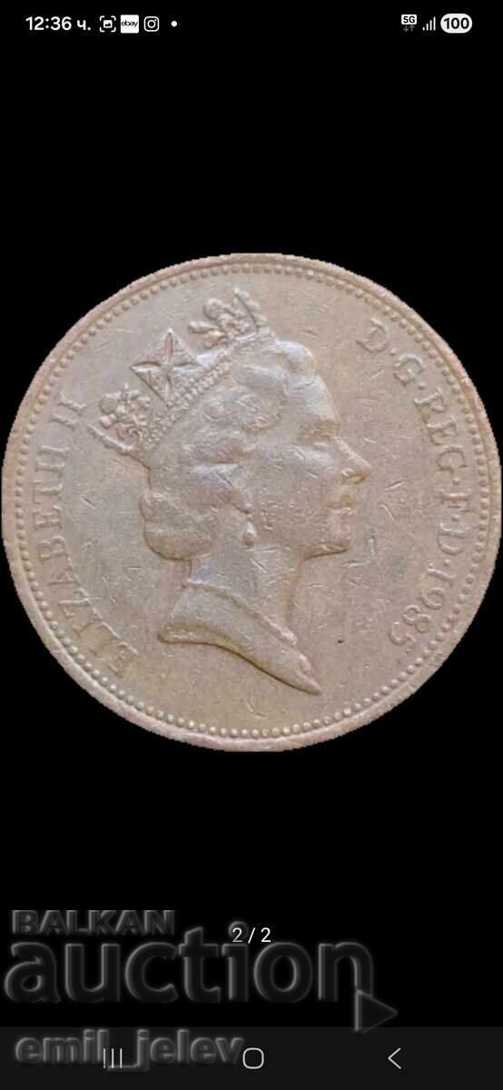 Δημοπρασία 2 πένες - Ηνωμένο Βασίλειο (United Kingdom) 1985 god Δημοπρασία 2 πένες - Ηνωμένο Βασίλειο (United Kingdom) 1985 god