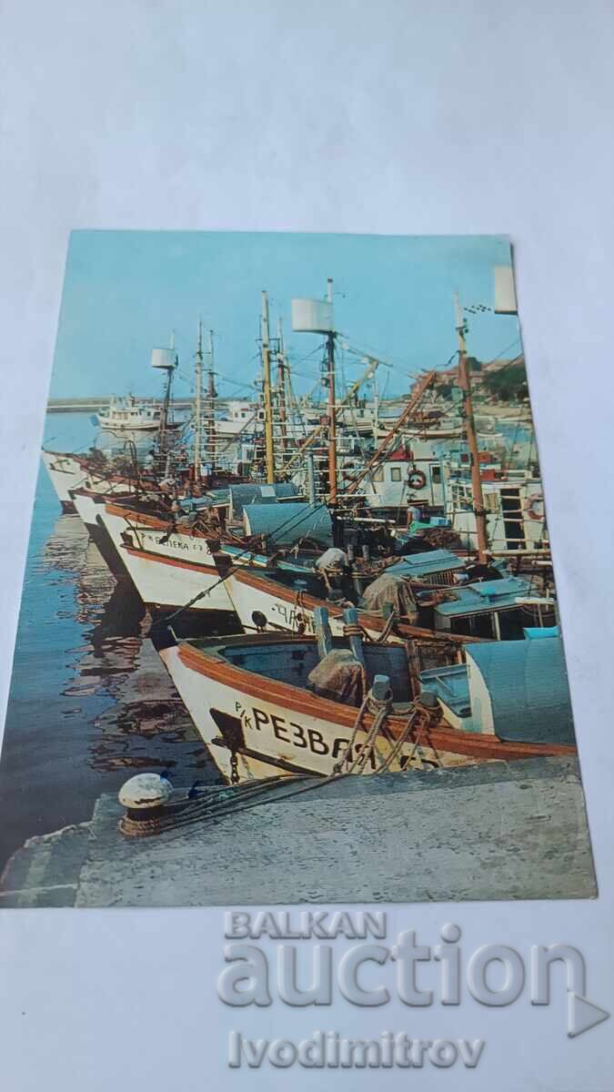 Cartolină poștală Sozopol Portul 1979 Cartolină poștală Sozopol Portul 1979