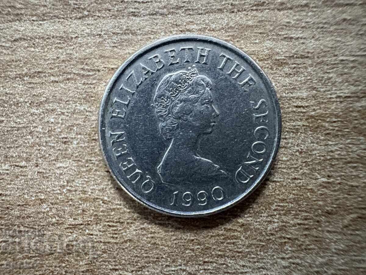 Джърси - 5 пенса (1990) с цена € 0.35 | 0.68 лв. Джърси - 5 пенса (1990) с цена € 0.35 | 0.68 лв.