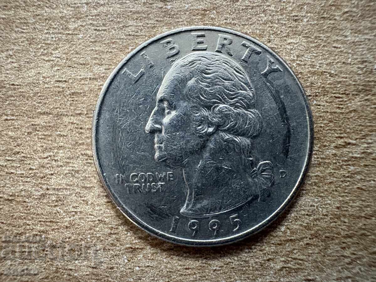 USA - 1/4 Dollar (1995) - D with price € 0.25 | 0.49 BGN