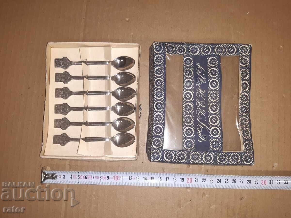 Komplekt ot 6  lyzhichki za kafe -  Veliko Tyrnovo . Suvenir cu preț € 6.99 | 13.67 BGN