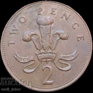 2 πένες - Ηνωμένο Βασίλειο 1993 με τιμή € 0.20 | 0.39 BGN