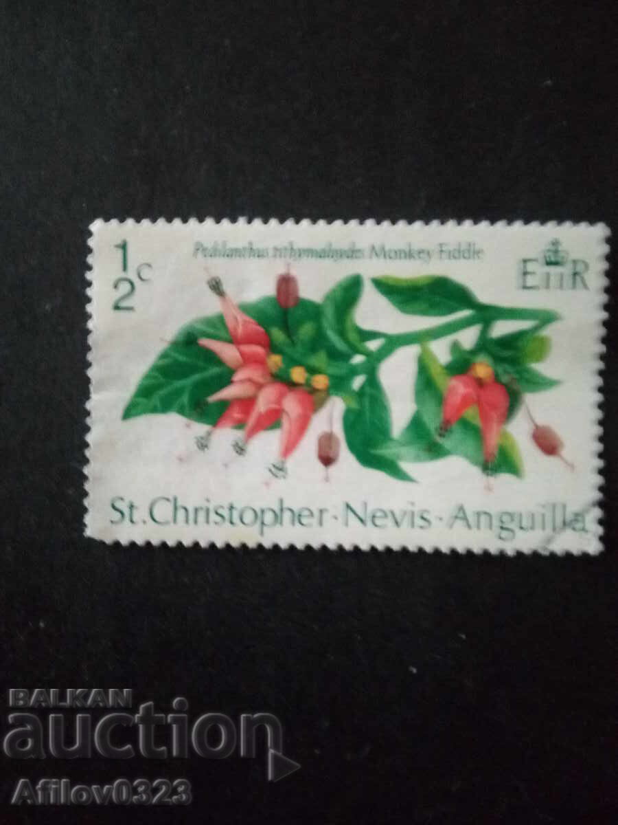 Marcă poștală folosită - Sf. Christopher-Nevis-Anguilla - Regatul Unit