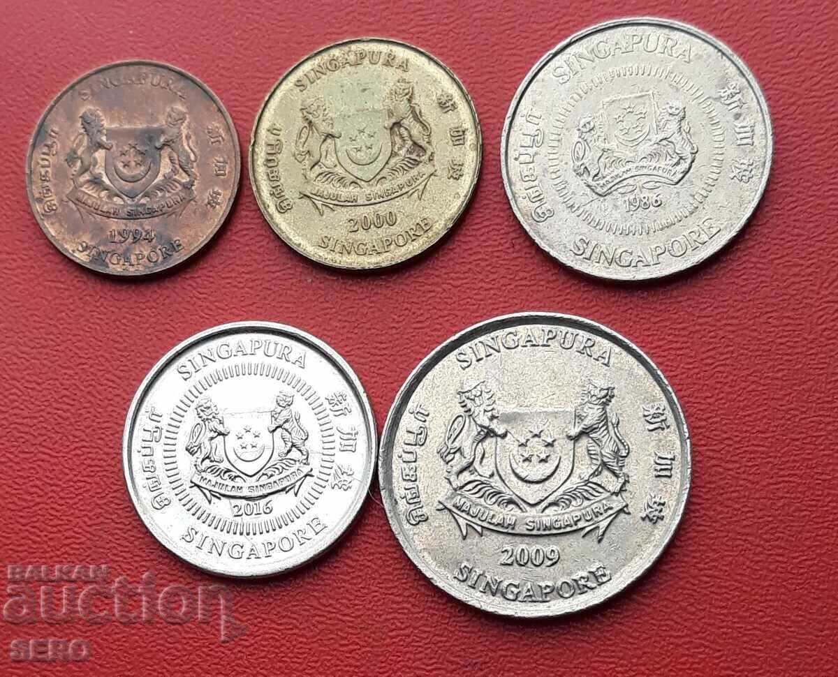 Сингапур-лот от 5 монети с цена € 0.40 | 0.78 лв.