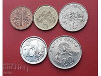 Lot de 5 monede din Singapore