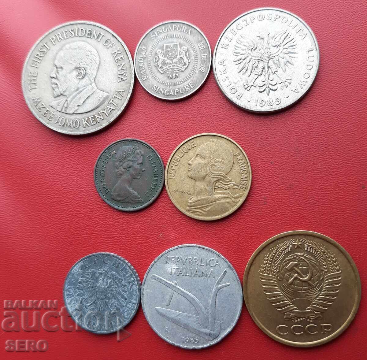 Lot mixt de 8 monede cu preț € 0.50 | 0.98 BGN Lot mixt de 8 monede cu preț € 0.50 | 0.98 BGN