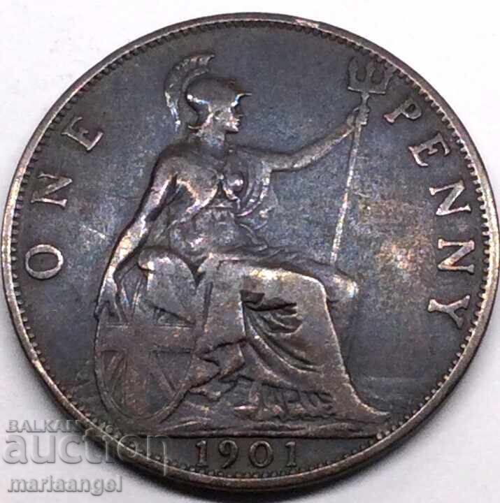 Ηνωμένο Βασίλειο 1 Πένι 1901 Βασίλισσα Βικτώρια 30 χιλ. χαλκός