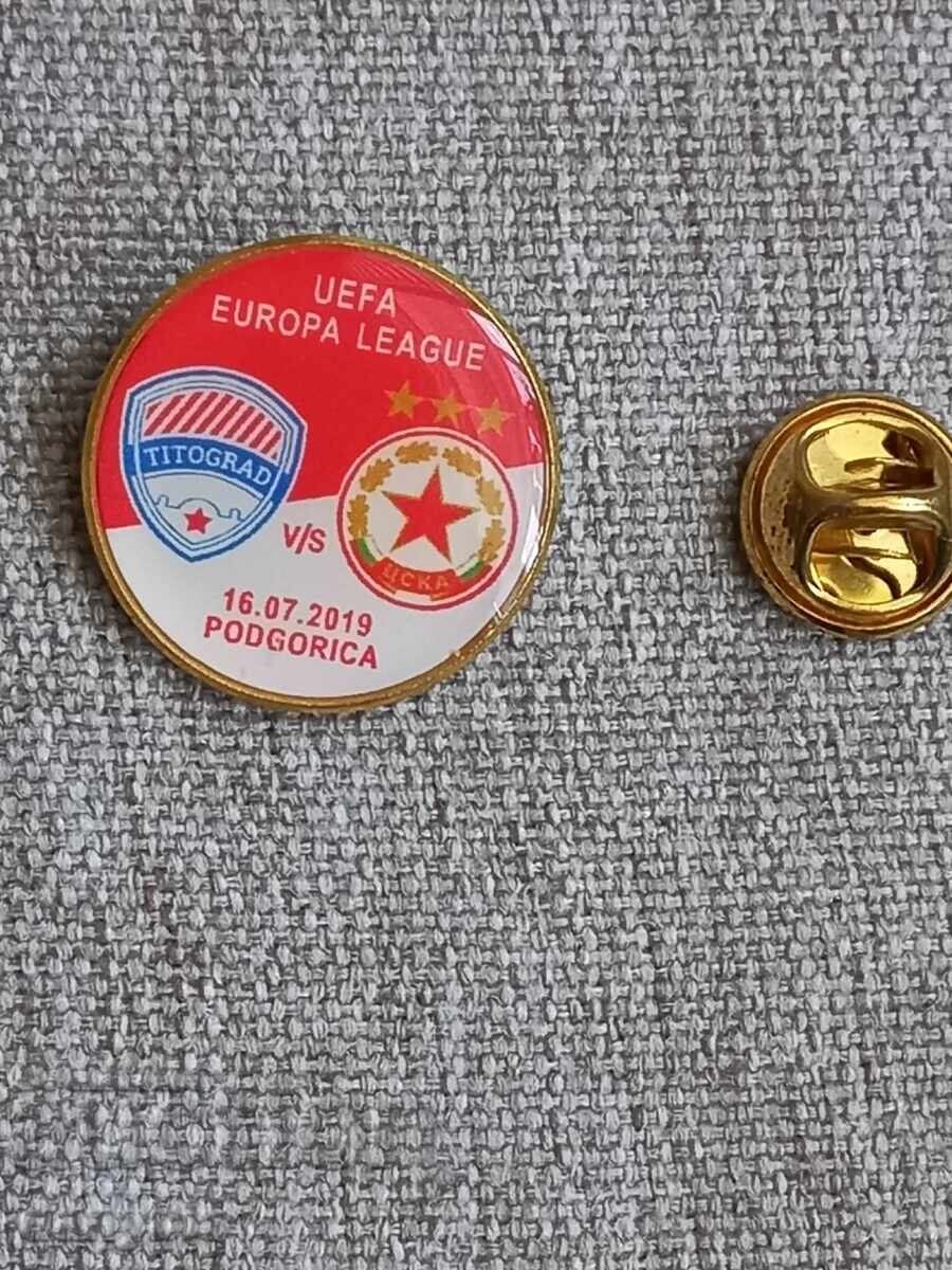 Football badge - CSKA - Titograd 2019