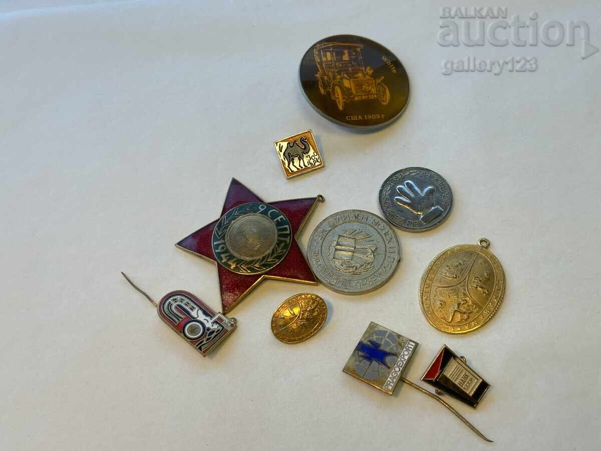 Lot of badges and medals