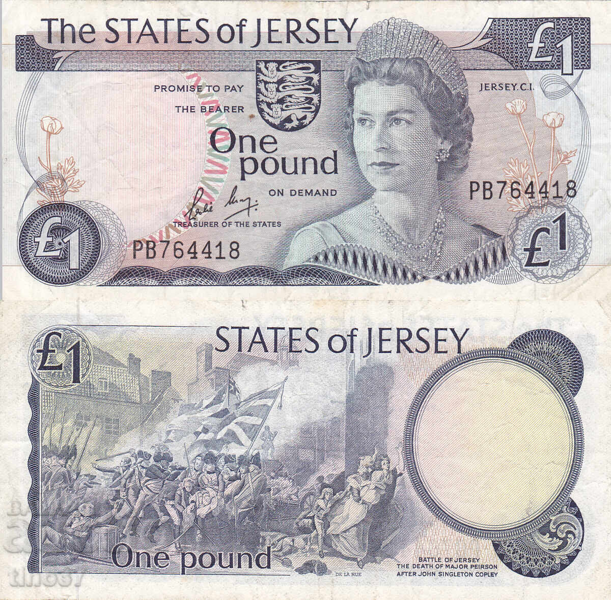 tino37- ДЖЪРСИ - 1 ПАУНД - 1976/88г - VF tino37- ДЖЪРСИ - 1 ПАУНД - 1976/88г - VF