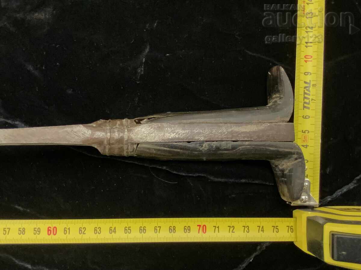 Γιαταγάνι Δαμασκηνού Σφυρήλατου με Κέρατο Βουβαλιού - 8