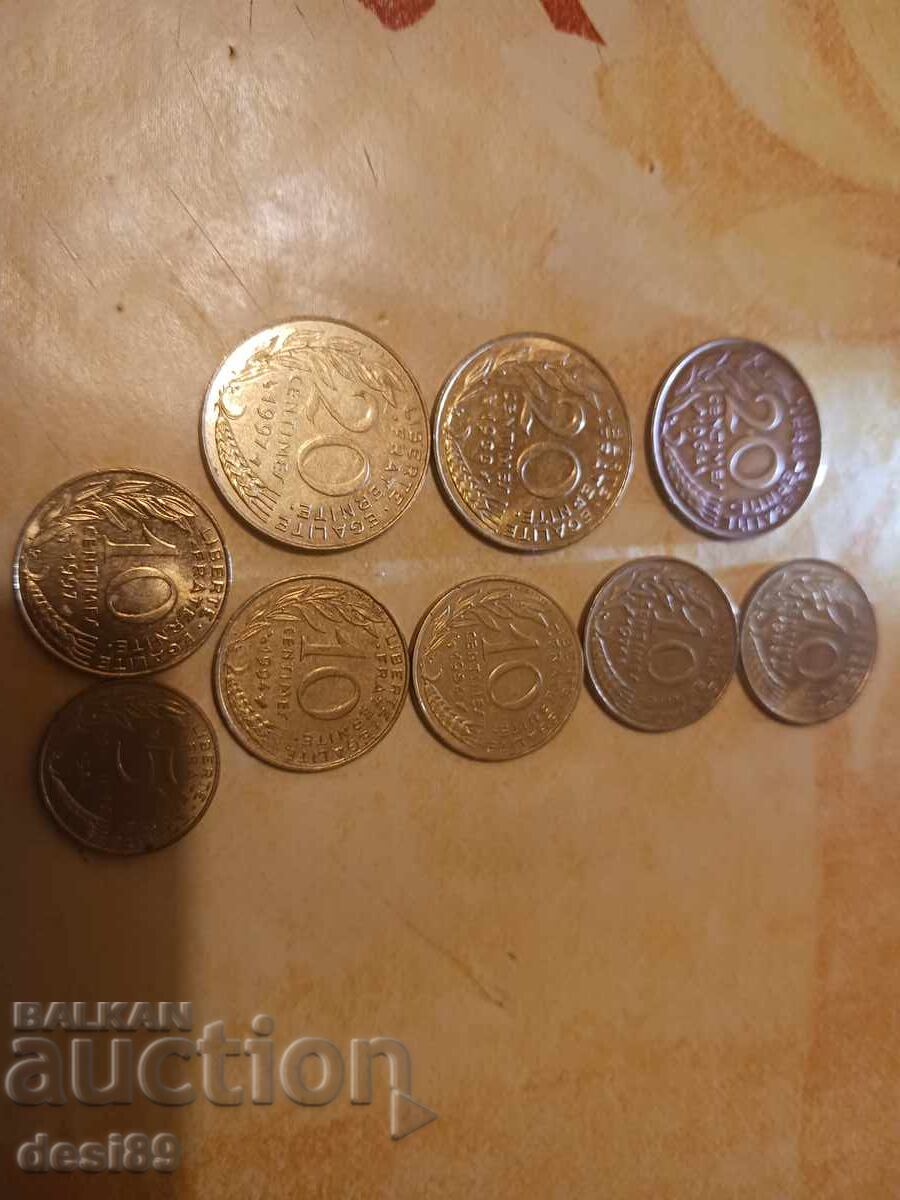 Френски 9 броя сантими