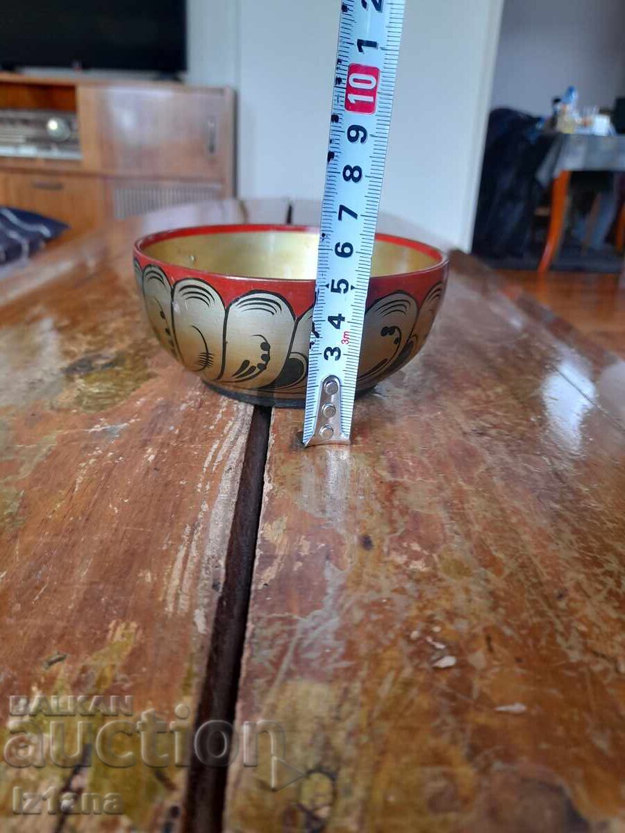 Licitație Veche farfurie de lemn, hohloma