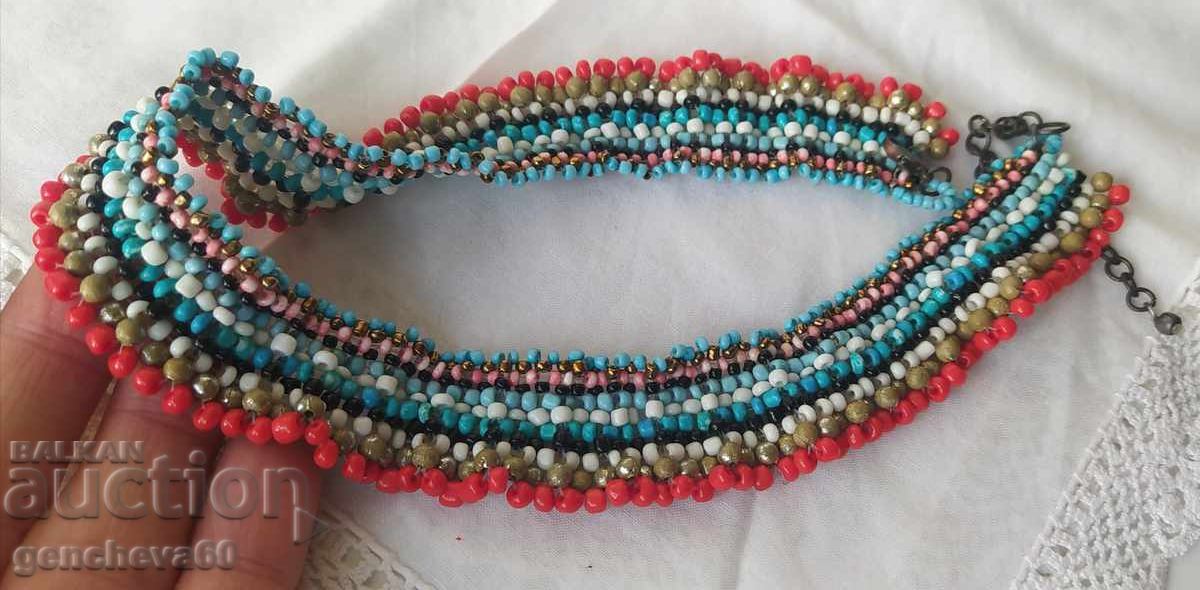 Auction  Beaded necklace and dance scarf