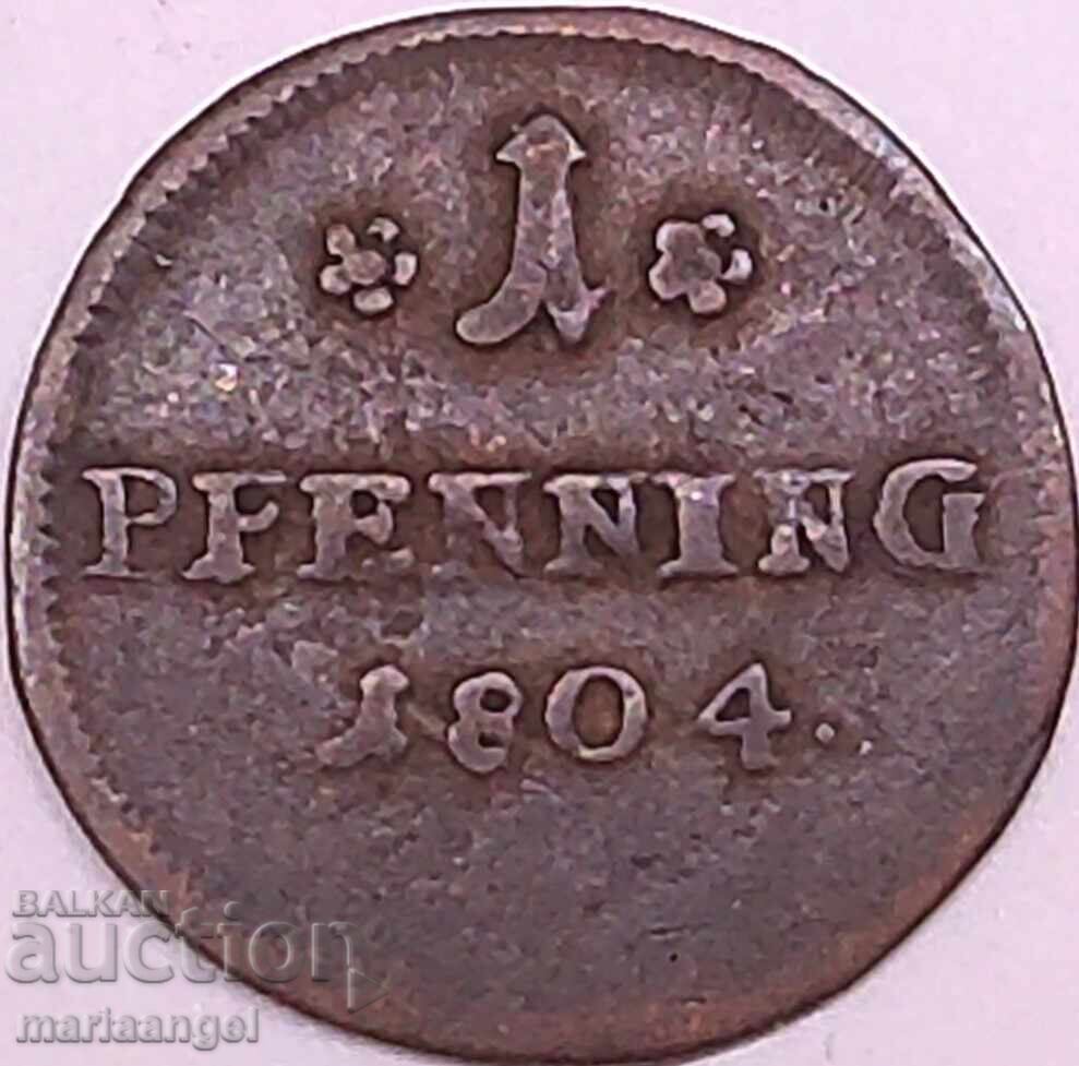 Γερμανία 1 pfennig 1804 Levenstein χάλκινο - σπάνιο νόμισμα με τιμή € 18.00 | 35.20 BGN