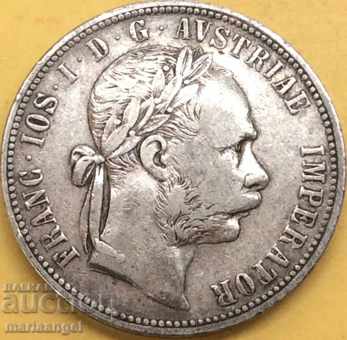 Austria 1 Florin 1883 Franz Joseph Silver