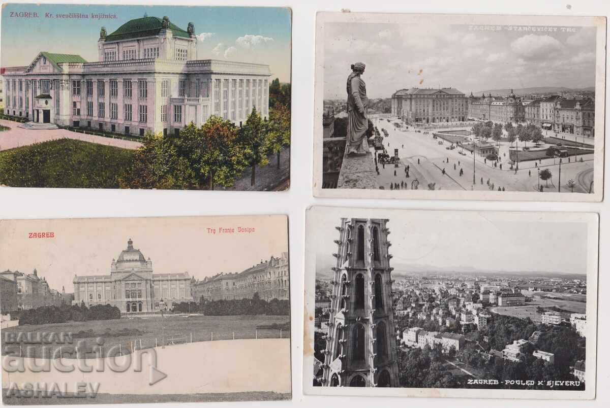 Zagreb 1940 4 καρ. ταχυδρομημένη Zagreb 1940 4 καρ. ταχυδρομημένη