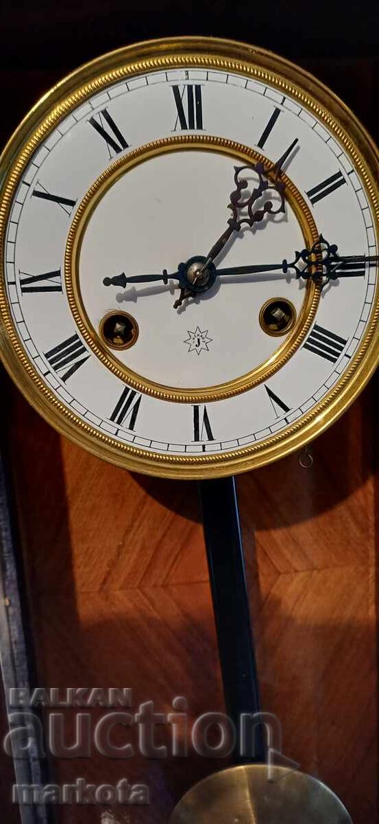 Auction Old German wall clock - "JUNGHANS" - 1900 Auction Old German wall clock - "JUNGHANS" - 1900
