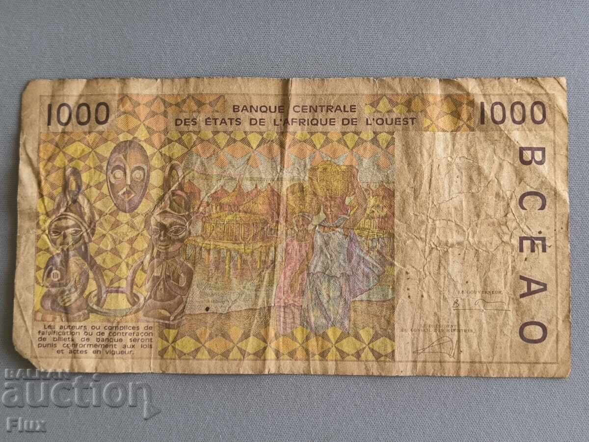 Τραπεζογραμμάτιο - Δυτικοαφρικανικές χώρες - 1000 φράγκα | 1991 - 2003 με τιμή € 5.00 | 9.78 BGN