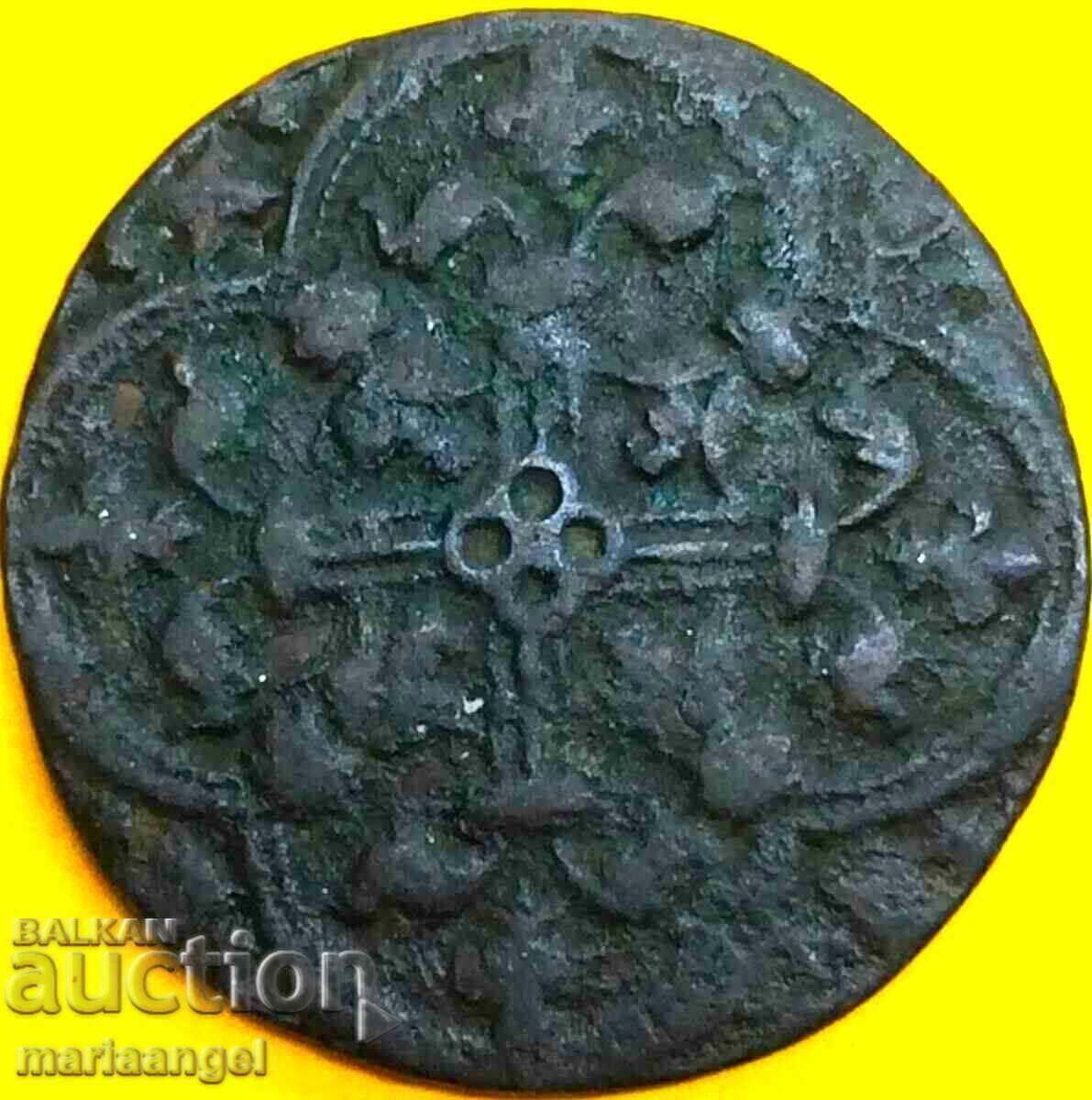 Franța Carol VI Couter Token "dublu tornaz" - destul de rar - 6 Franța Carol VI Couter Token "dublu tornaz" - destul de rar - 6