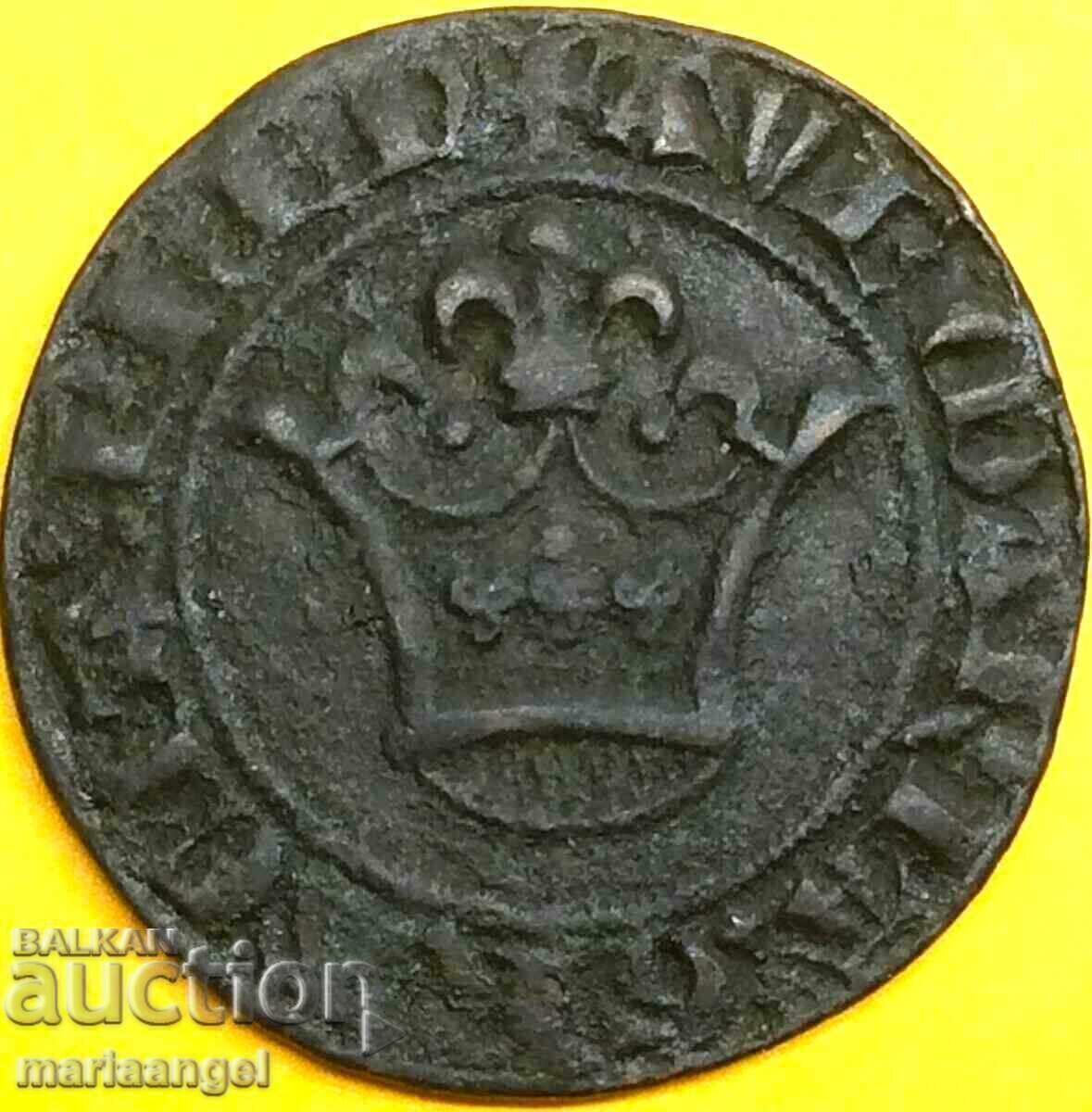 Franța Carol VI Couter Token "dublu tornaz" - destul de rar Franța Carol VI Couter Token "dublu tornaz" - destul de rar