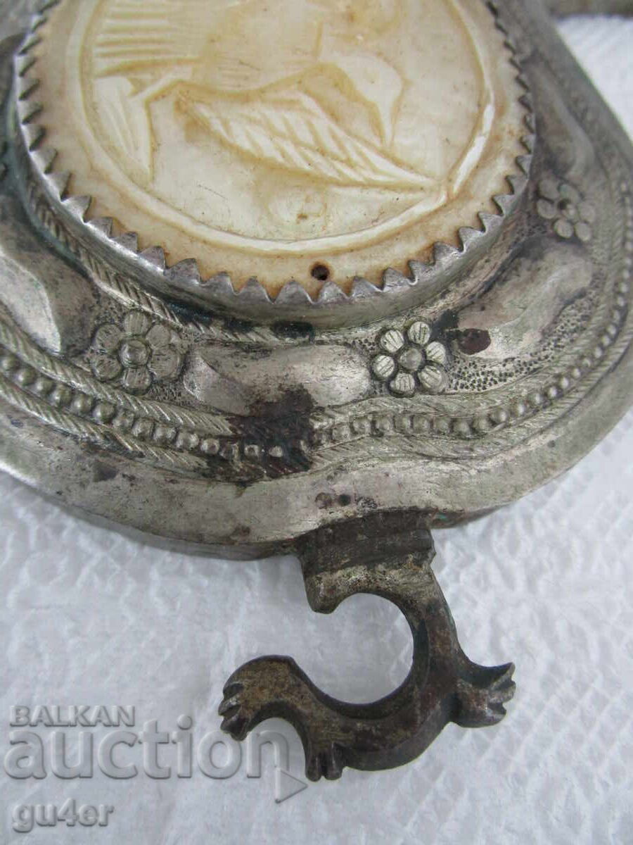 Аукцион ❌❌ВЪЗРОЖДЕНСКА СРЕБЪРНА ПАФТА ПОЛОВИНКА 79.92 гр/ОРИГИНАЛ❌❌