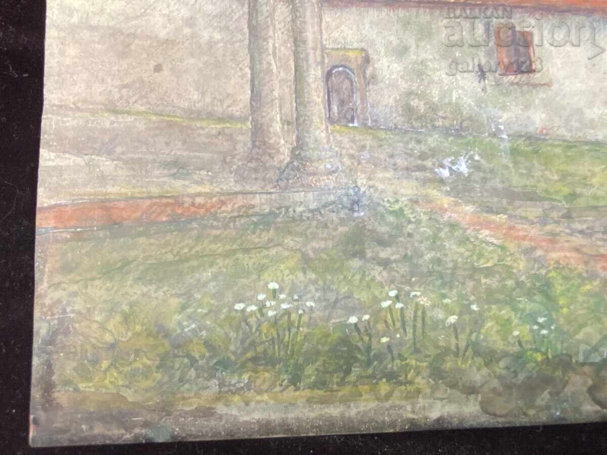 Картина акварел върху метална плоча с цена € 0.01 | 0.02 лв.