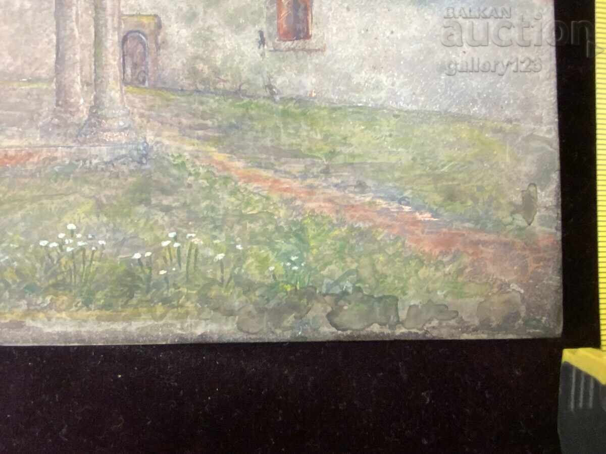 Картина акварел върху метална плоча - 5