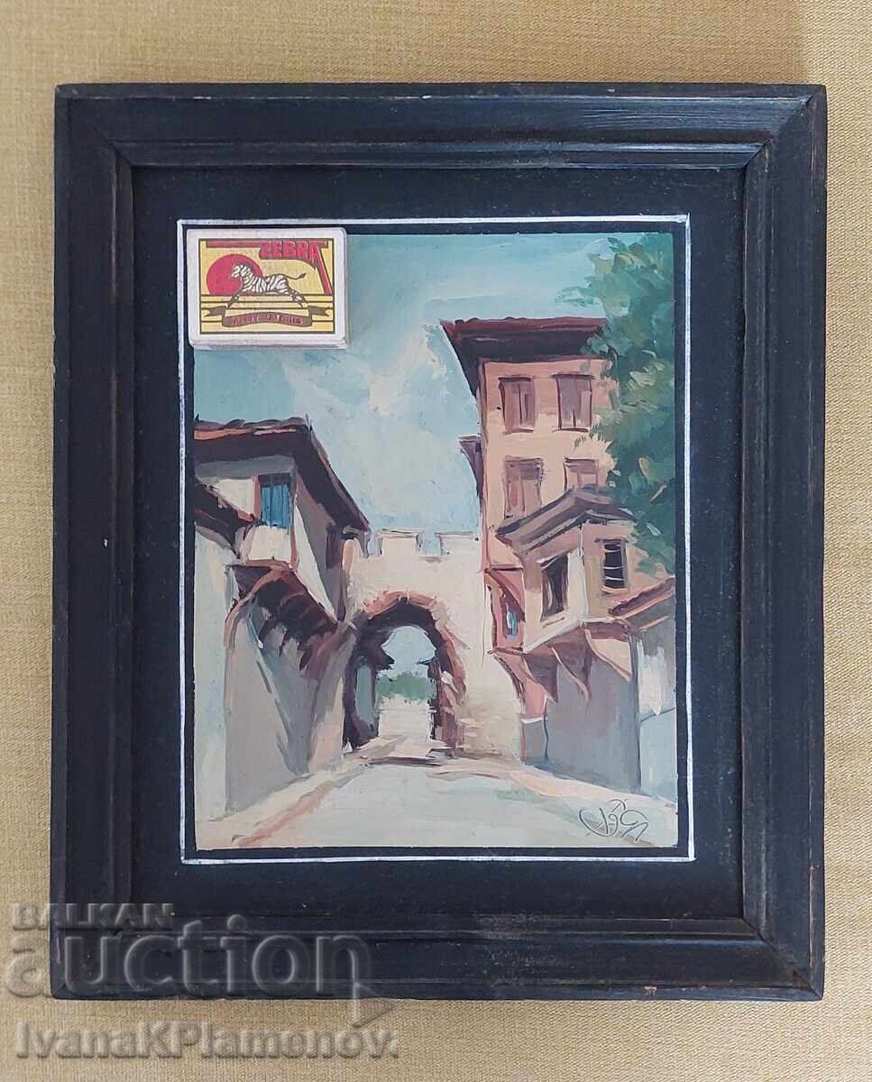 Painting on wooden board 30cm x 25cm for connoisseurs - 6