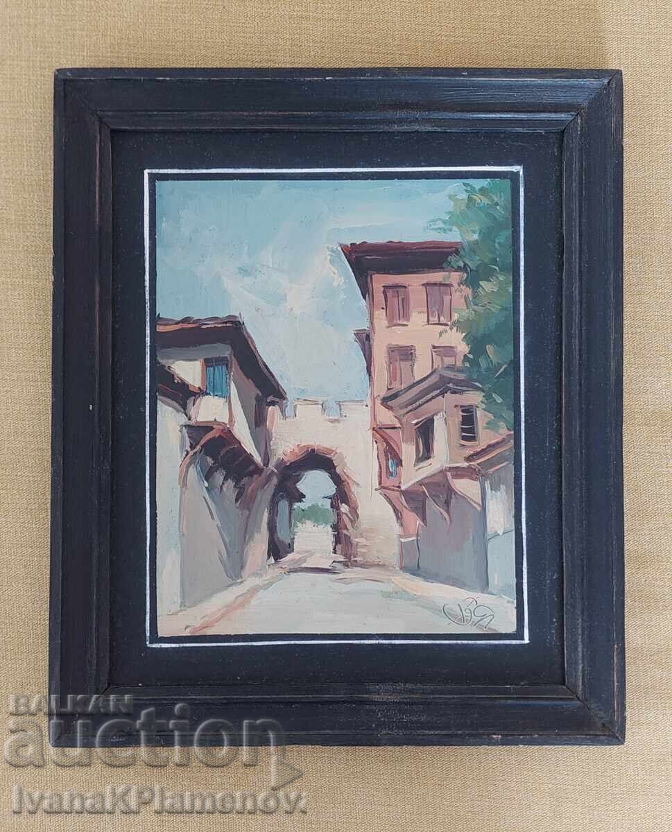 Painting on wooden board 30cm x 25cm for connoisseurs