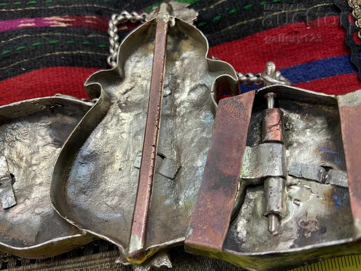 Pafte din ținutul Kjustendil, argint, proba 300-400, sticlă colorată, aurite - 12 Pafte din ținutul Kjustendil, argint, proba 300-400, sticlă colorată, aurite - 12