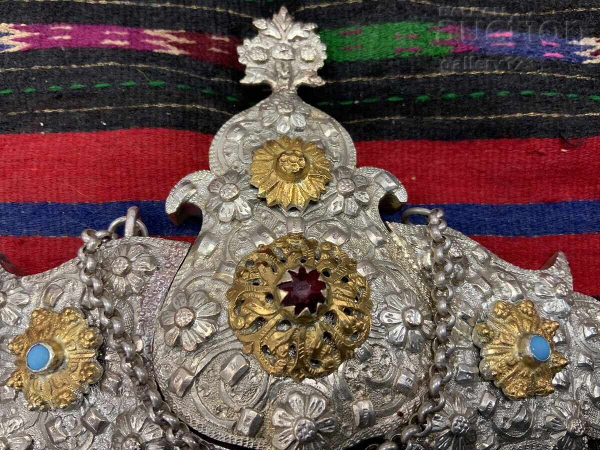 Pafte din ținutul Kjustendil, argint, proba 300-400, sticlă colorată, aurite - 6 Pafte din ținutul Kjustendil, argint, proba 300-400, sticlă colorată, aurite - 6