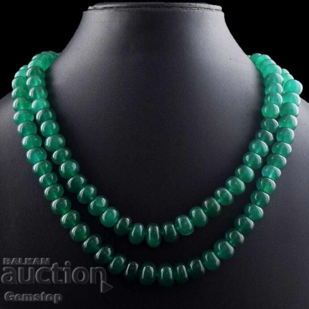 ΒΖΤ! 620 κ-τ διπλό κολιέ σμαραγδιού από 1στ! ΒΖΤ! 620 κ-τ διπλό κολιέ σμαραγδιού από 1στ!