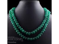 ΒΖΤ! 620 κ-τ διπλό κολιέ σμαραγδιού από 1στ!