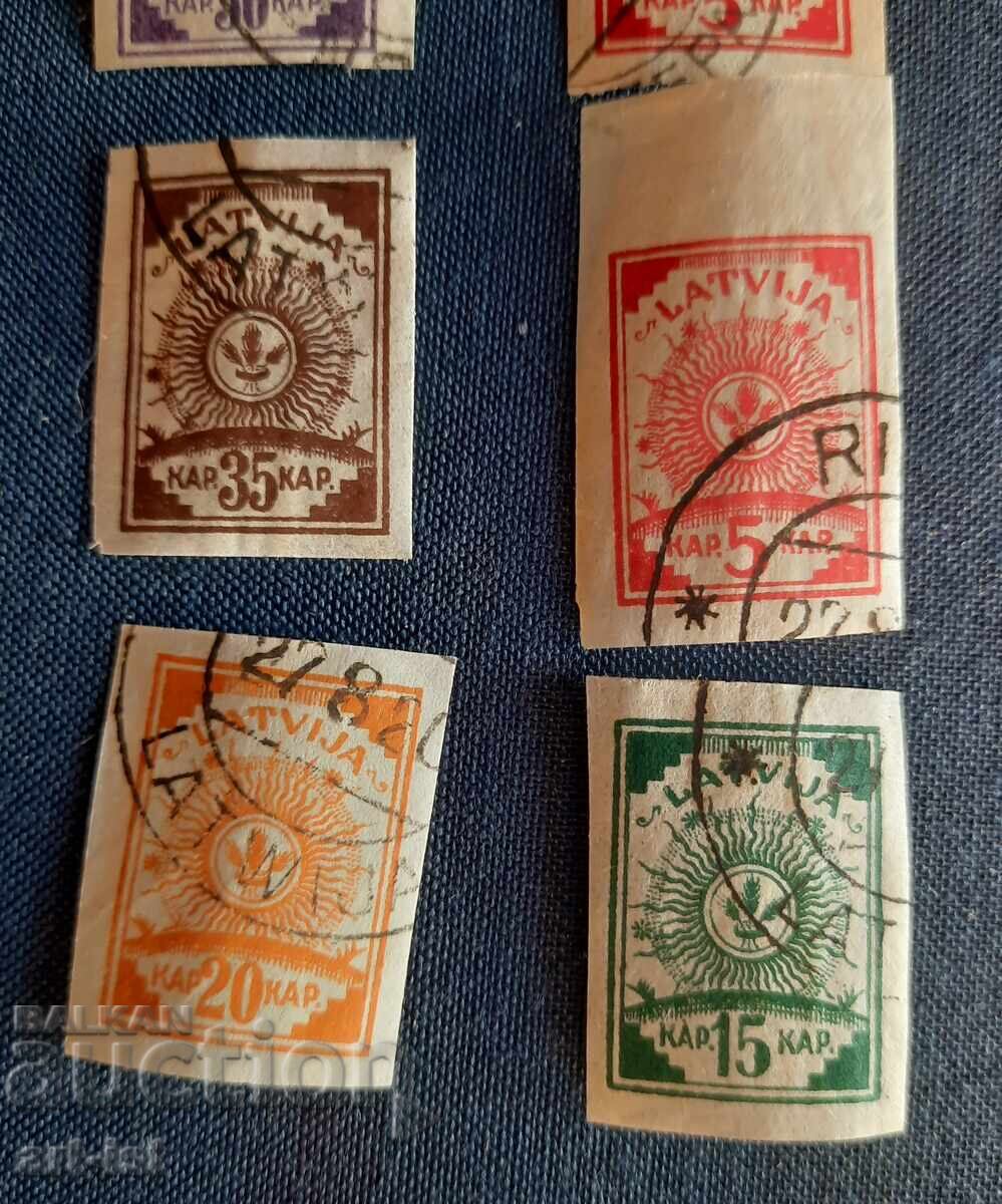 Licitație Set de timbre poștale Letonia 1919