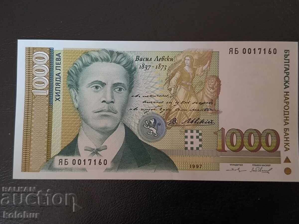 1000 лева 1997 година България UNC серия ЯБ