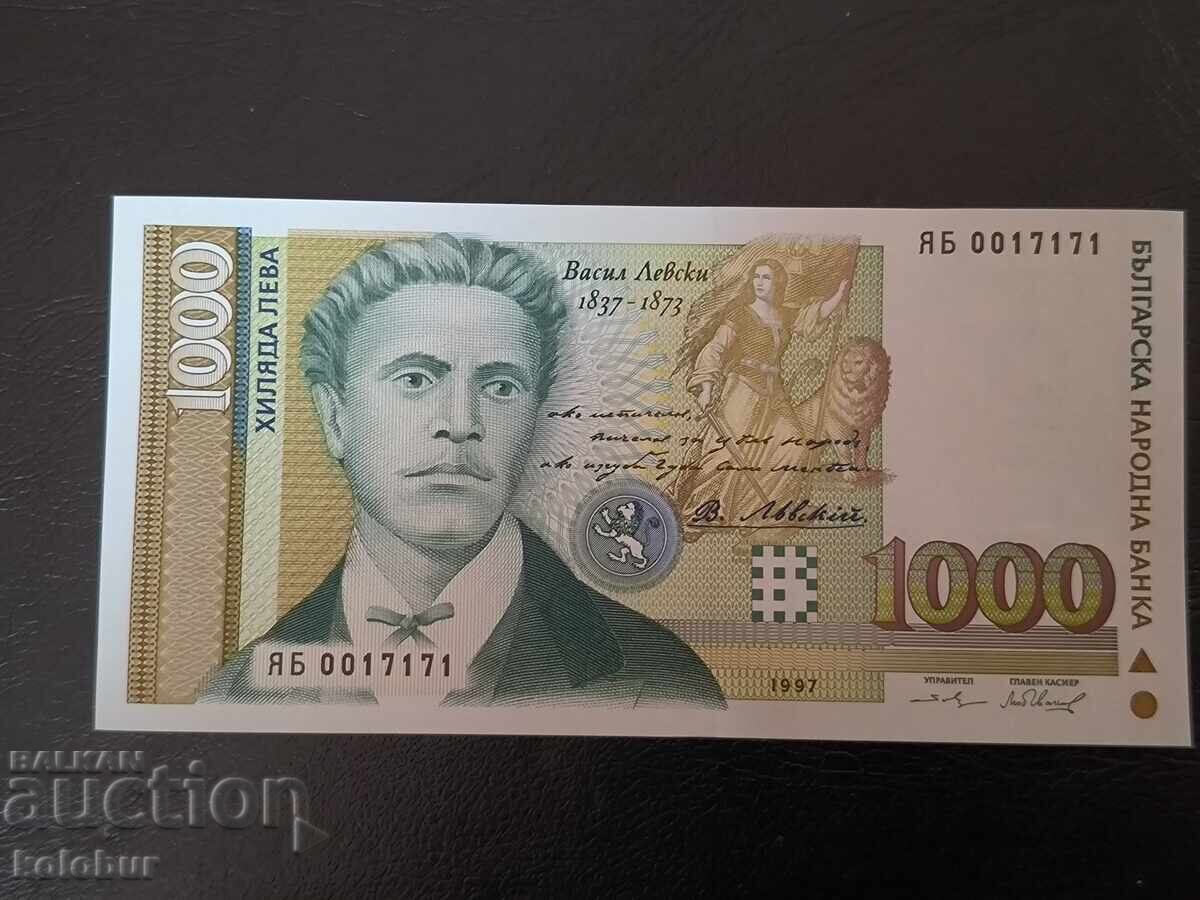 1000 лева 1997 година България UNC серия ЯБ 1000 лева 1997 година България UNC серия ЯБ
