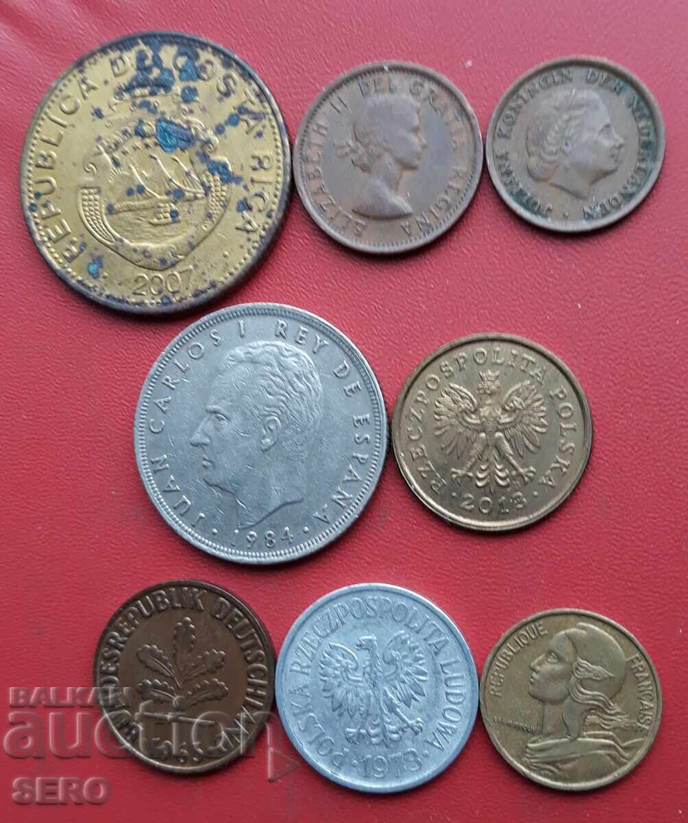 Lot mixt de 8 monede cu preț € 0.50 | 0.98 BGN Lot mixt de 8 monede cu preț € 0.50 | 0.98 BGN