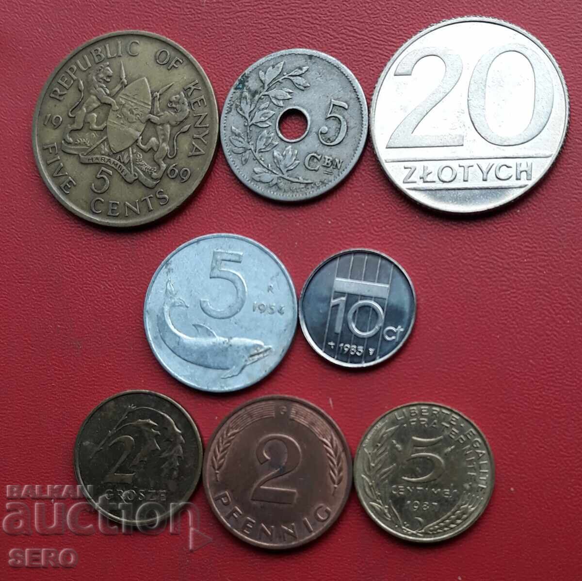 Lot mixt de 8 monede Lot mixt de 8 monede