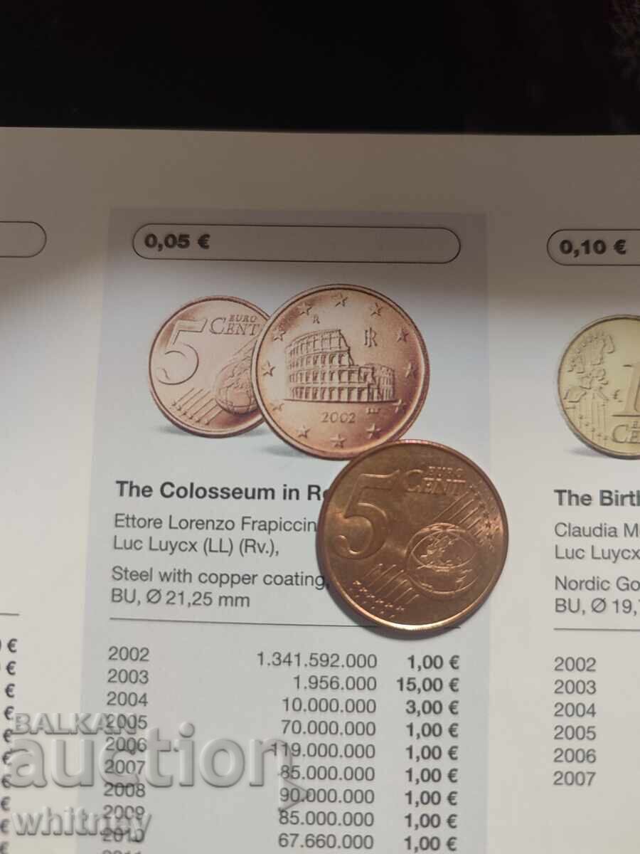 5 cenți euro 2023 Italia cu preț € 1.49 | 2.91 BGN 5 cenți euro 2023 Italia cu preț € 1.49 | 2.91 BGN