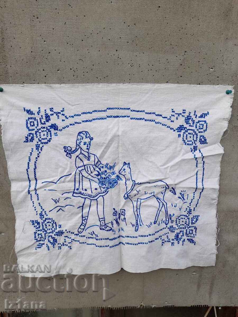 Fetă de pernă veche brodată cu preț € 14.00 | 27.38 BGN