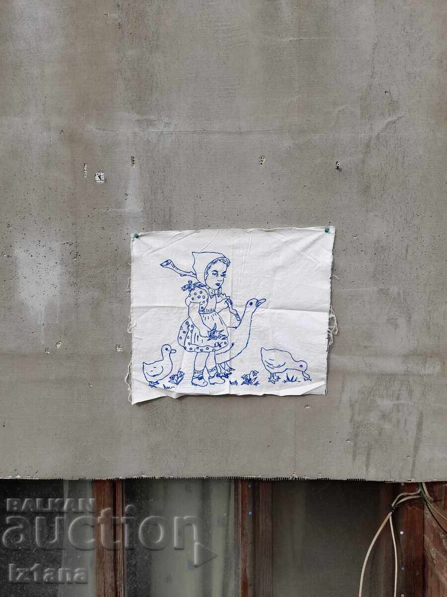 Παλιά κεντημένη μαξιλαροθήκη Παλιά κεντημένη μαξιλαροθήκη